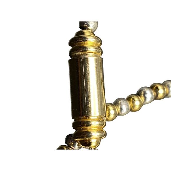 Premier Designs silver and gold tone beaded bracelet with gold beaded necklace m - Picture 6 of 7